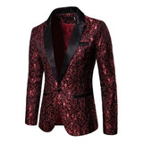 Blazer Masculino Moderno Com Design Jacquard