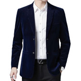 Blazer Paletó Clássico, Elegante, Veludo Cotelê, Cor Firme, 