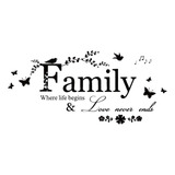 Blinggo Family Letter Quote Decalque