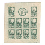 Bloco 1 Rowland Hill 1938 Com Goma Filigrana Invertida
