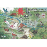 Bloco 101 Fauna Do Rio Tietê Lubrapex 95 Selo 1963-1964 Novo
