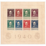 Bloco 3 Portugal 1940 Centenário Do Selo Rowland Hill
