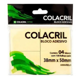 Bloco Adesivo Post-it Amarelo 38x50mm 4 Blocos 100 Folhas