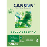 Bloco Canson Desenho Branco 200g/m² A2 420 X 597 Mm Com 20