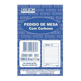 Bloco Comanda Pedido De Mesa C/carbono 20 Blocos 50x2vias