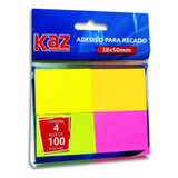 Bloco De Notas Adesivo Post Neon Lembrete Rascunho 38x50mm