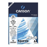 Bloco De Papel Canson Aquarela - 300g - A4 - 12 Folhas