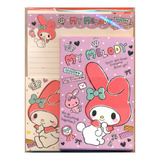 Bloco De Papel De Carta Importado Sanrio My Melody Friend
