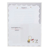 Bloco De Papel De Carta Importado Snoopy Happiness Is