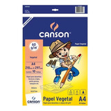 Bloco De Papel Vegetal A4 60g 10 Folhas Canson