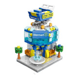 Bloco Montar Cidades Mercado Wormart Lego 208 Peças