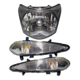 Bloco Optico Do Farol Com Par De Piscas Biz 100 2012 A 2016