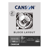 Bloco Papel Canson Layout 180g A4 20 Folhas