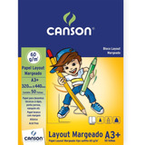Bloco Papel Canson Layout Margeado 63g A3 50 Folhas