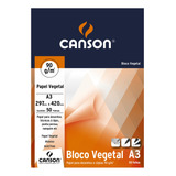 Bloco Papel Canson Vegetal Liso A3 - 90g - 50 Folhas
