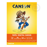 Bloco Papel Canson Vegetal Liso A4 - 60g - 50 Folhas