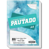 Bloco Para Carta Branco Pautado A4 25fls 63g Colado Pct.c/10