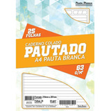 Bloco Para Carta Branco Pautado A4 25fls 63g Colado