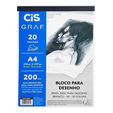Bloco Para Desenho A4 200g Cis Graf 20 Folhas