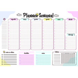 Bloco Planner Mesa A4 Planejamento Semanal