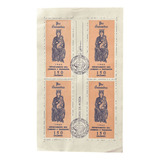 Bloco Postal B-20 Ano 1966 Folha Completa 4 Selos Novo