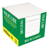 Bloco Recado Rascunho Anotação Reciclado Filicube Marfim