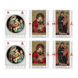 Bloco Selo 238-240 Dominica 1968 Natal Pinturas Bizantinas