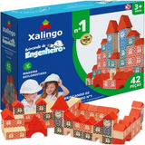 Blocos De Montar Brincando De Engenheiro N°1 42 Pçs Xalingo