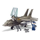 Blocos De Montar Cubic Avião Jato De Combate Compatível Lego