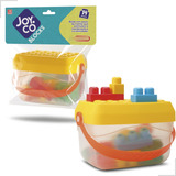 Blocos De Montar Infantil Brinquedo 14 Pçs C/ Balde Joy Co