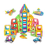 Blocos Magnéticos 120 Peças Brinquedo Educativo Infantil