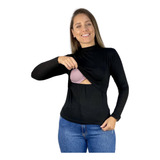 Blusa Amamentação Gola Alta Viscolycra Premium