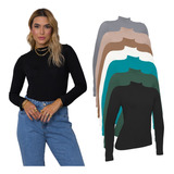 Blusa Básica Manga Longa Feminina