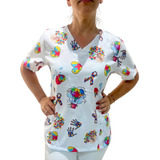 Blusa Bata Camisa Scrub Pijama Hospitalar Cirúrgico Autismo