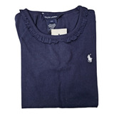 Blusa Bata Camiseta Infantil Ralph Lauren Meninas - Tam 6x