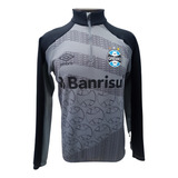 Blusa Blusão Moletom Treino Comissão Grêmio 2022 Cinza 