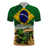 Blusa Brasil Agro Top Colheitadeira Trator