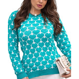 Blusa Cacharrel Feminina Lã Trico Manga Longa Tricot Suéter