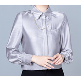 Blusa Camisa Social Elegante Feminina Print