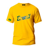 Blusa Camiseta Brasil Camisa Seleção Brasileira Torcedor Top