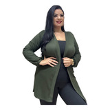 Blusa Cardigan Plus Size Casaco Feminino