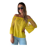 Blusa Cigana Ciganinha Feminina Branca Com Detalhe Renda 534