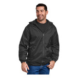 Blusa Corta Vento Tactel Basico Liso Preta Masculino Bl01