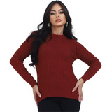 Blusa De Frio Casaco Feminino Tricot Trico Lã Sueter Grosso