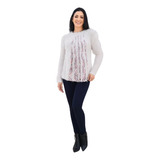 Blusa De Frio Femini Tricô Pérolas Moda Inverno Atacado