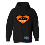 Blusa De Frio Moleton Moletom Flanelado Com Capuz Ktm Moto 1