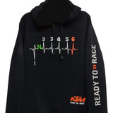 Blusa De Frio Moleton Moletom Flanelado Com Capuz Ktm Moto 3