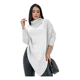 Blusa De Frio Poncho Bico Tricot