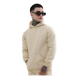 Blusa De Moletom Oversized Off White Capuz Forrado Canguru