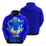 Blusa De Moletom Sonic Ouriço Azul